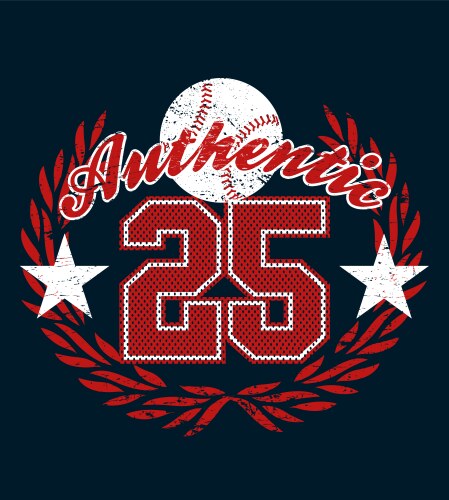 baseball authentic jersey distressed print vector image vector image