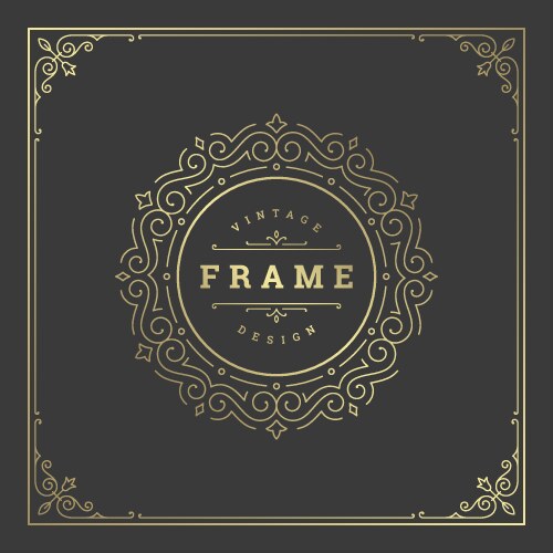 Ornate Flourish Frame - Vintage Style Vector Image