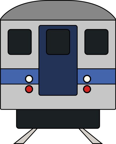 Subway modern train icon cartoon style Royalty Free Vector