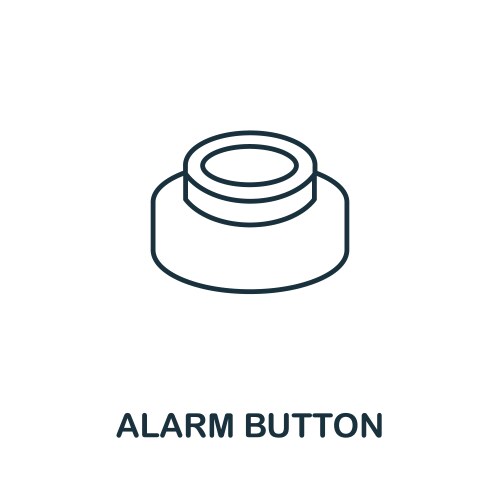 Alarm button icon simple element from digital vektorbild