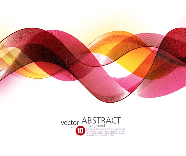 Abstract red wave on background Royalty Free Vector Image