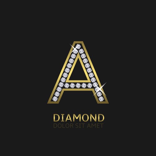 Diamond letter k and jewelry logo design Vector Image