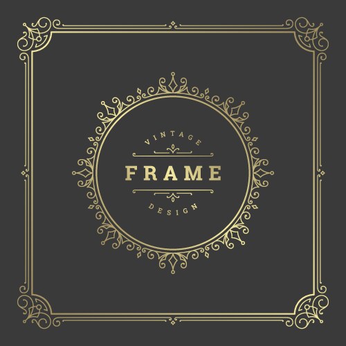 Ornate Vintage Flourish Frame Vector Image