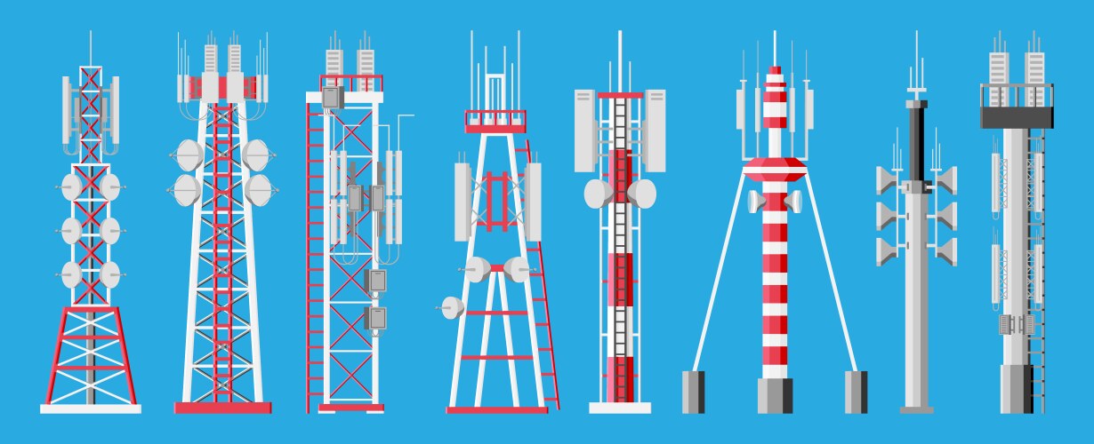 Cellular Tower Vector Images (over 4,300)