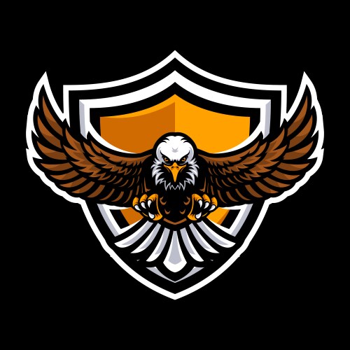 Eagle mascot logo design Royalty Free Vector Image