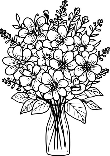 Elegant Floral Sketch Vector Image