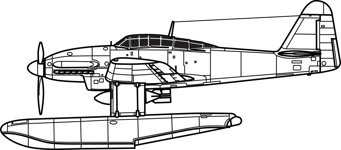 Aichi m6a seiran vector image