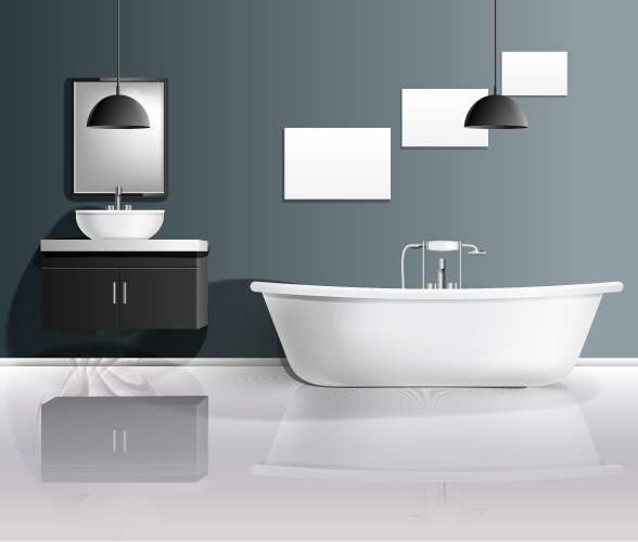Mockup of empty room minimalistic interior Vector Image