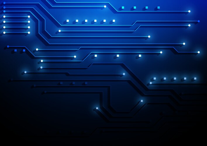 Circuit technology background with hi-tech digital vector image