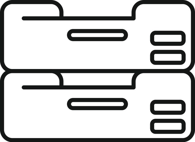 Data server icon showing cloud computing system vector image