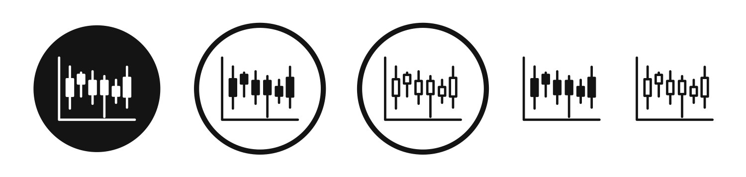 Chart candlestick icon Royalty Free Vector Image