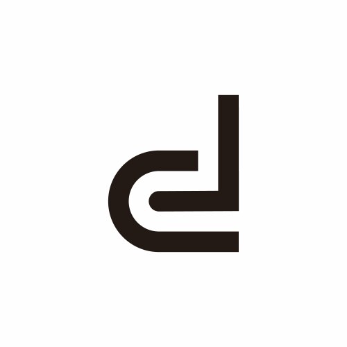 Minimalist DL Line Logo Vector Image
