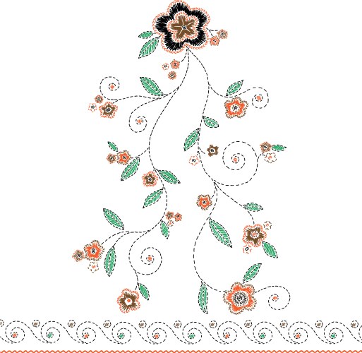 Embroidery pattern Vector Images & Graphics for Commercial Use ...