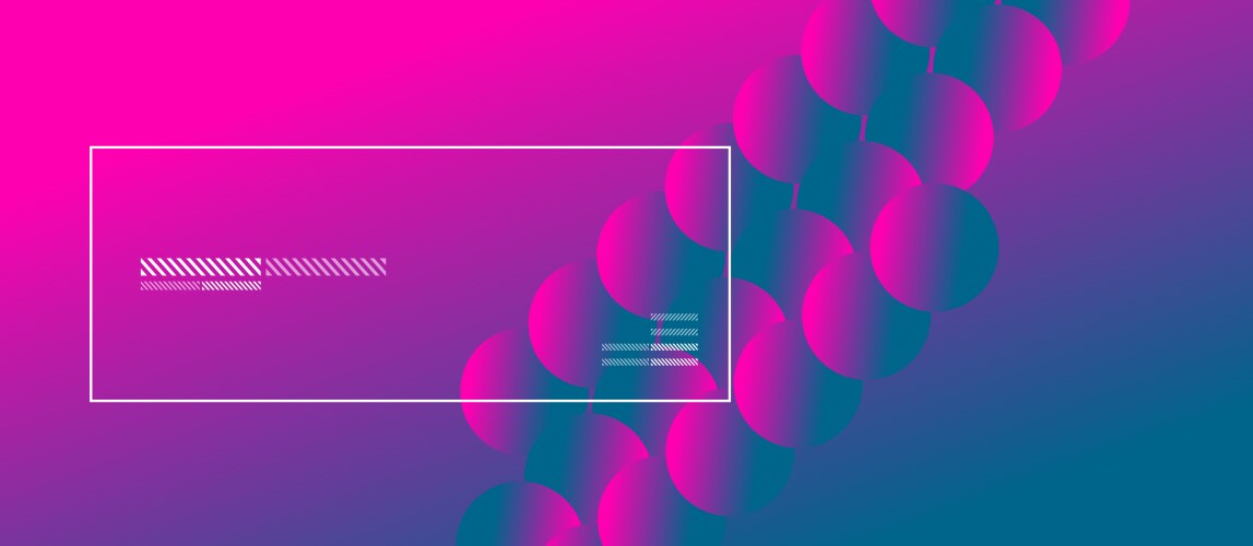 Simple abstract background with neon color circles vector image