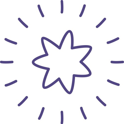 Stars lined doodle Royalty Free Vector Image - VectorStock