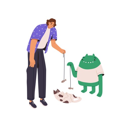 Lazy worker has problems with procrastination vector image