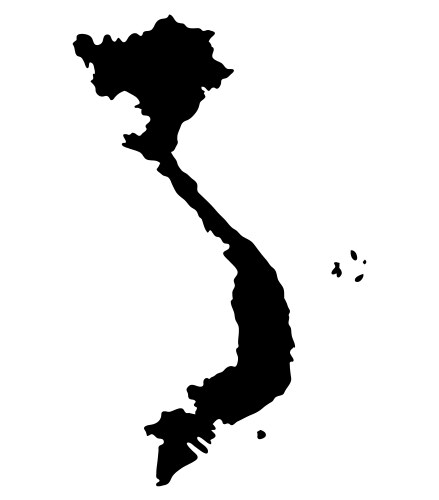 Vietnam Island Silhouette Vector Image