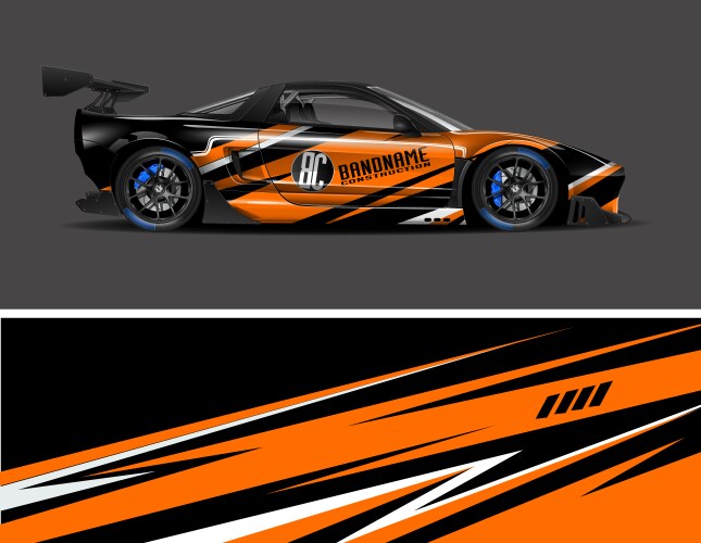 Custom Auto Perf Pattern Orange Sports Car with Dynamic Pattern – Royalty-Free Vector | VectorStock