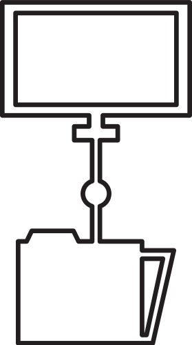 Computer desktop with folder file vector image