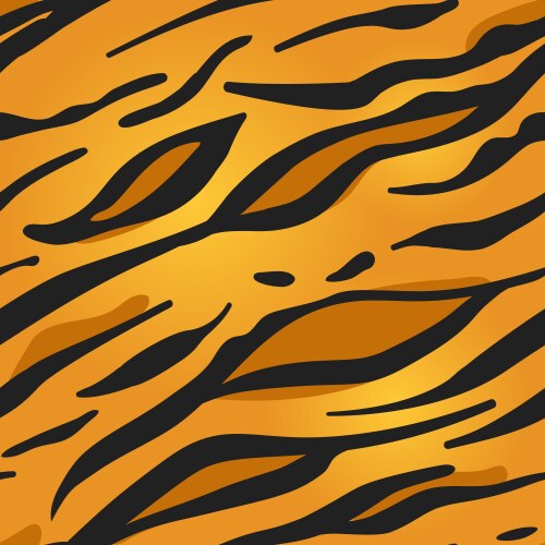 Tiger skin seamless pattern animal background Vector Image