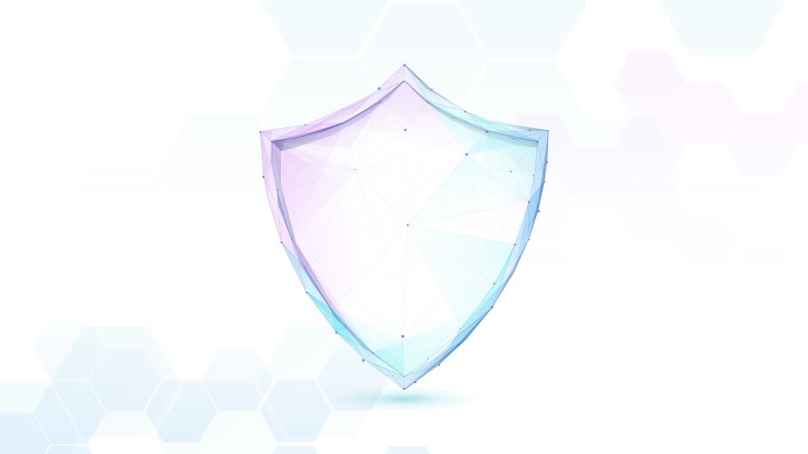 security shield protection cyber data vector image