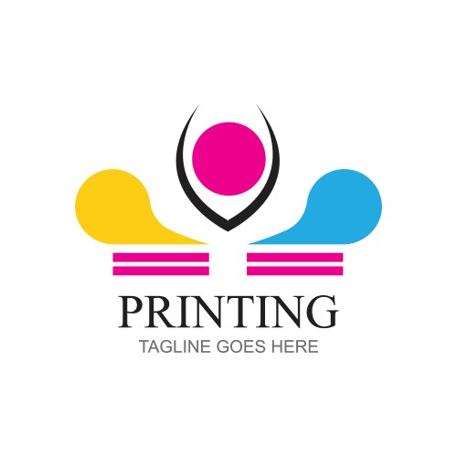 Digital printing logo design template – Royalty-Free Vector | VectorStock