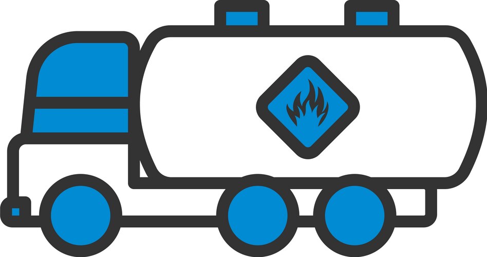 fuel tank truck icon vector image