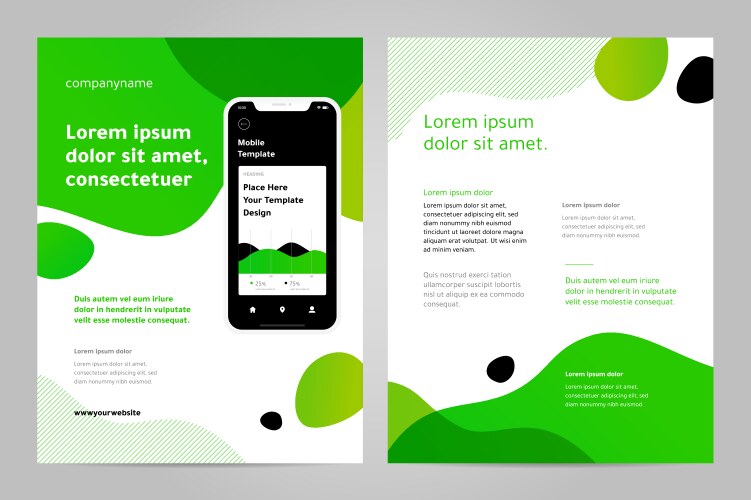 layout template design with mobile application vector image