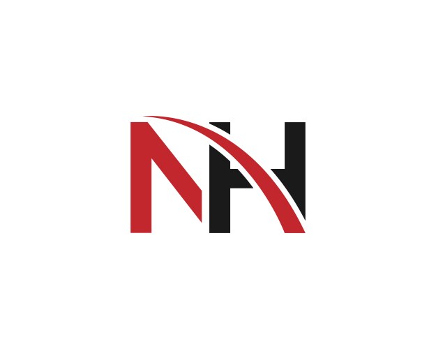 Creative letter nh logo design Vector Image