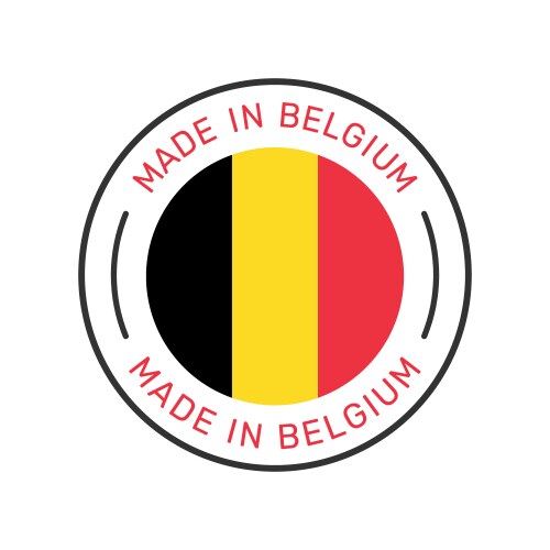 Made in belgium colorful badge Vector Image