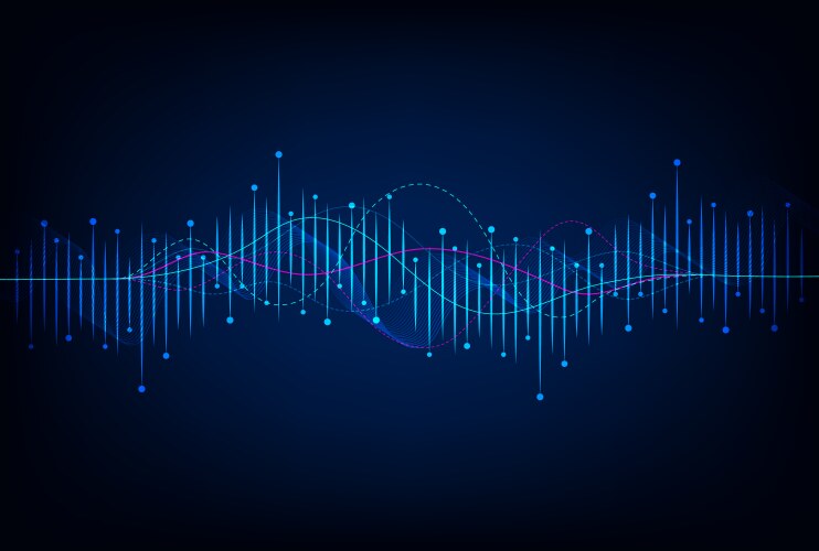 Abstract wave lines flowing dynamic artificial vector image