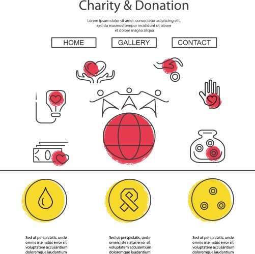 Charity and donation concept Vector Image