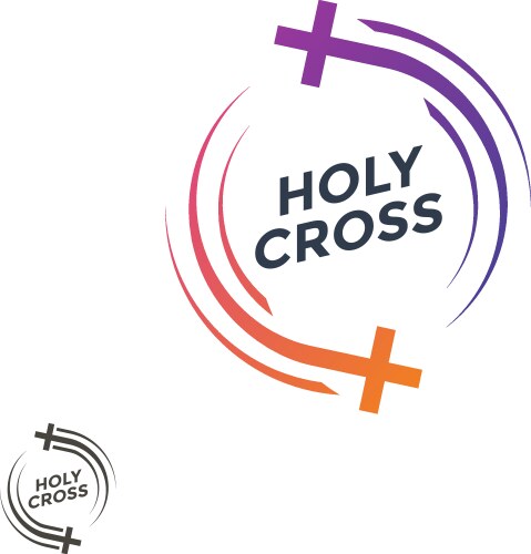 Holy Cross Christian Logo Vector Image