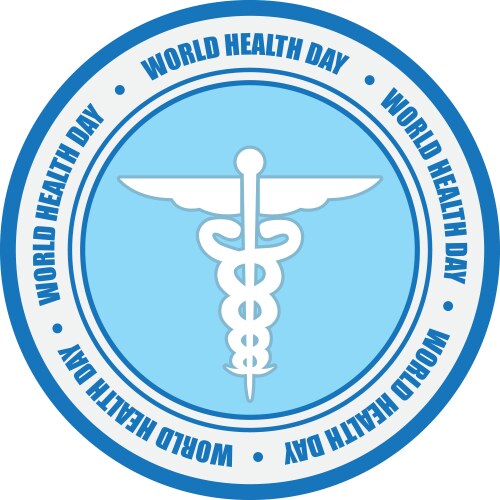 Isolated label with text and elements for world vector image