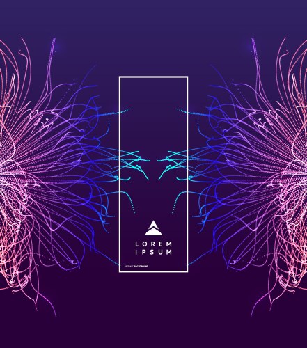 Point explode array with dynamic emitted particles vector image