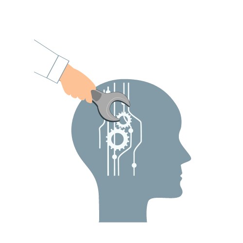 Nlp or neuro-linguistic programming concept open vector image