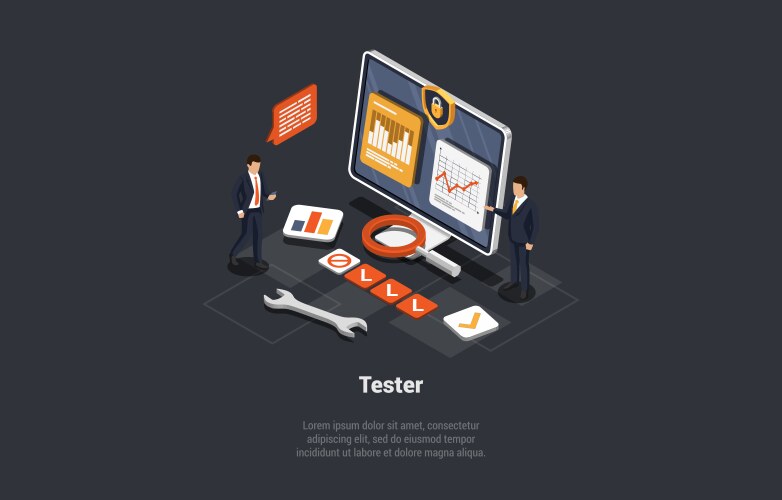 Software testing and it professions developers vector image
