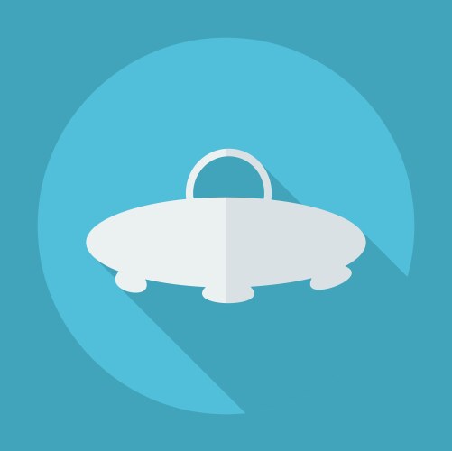 Flat modern design with shadow a ufo vector image