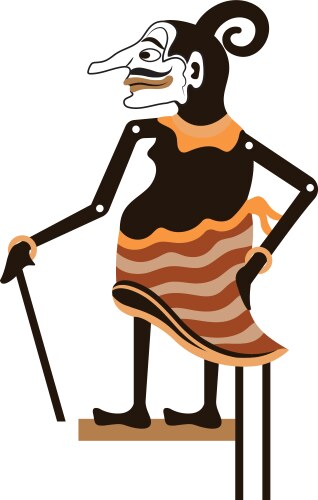 Indonesia javanese leather puppet vector image