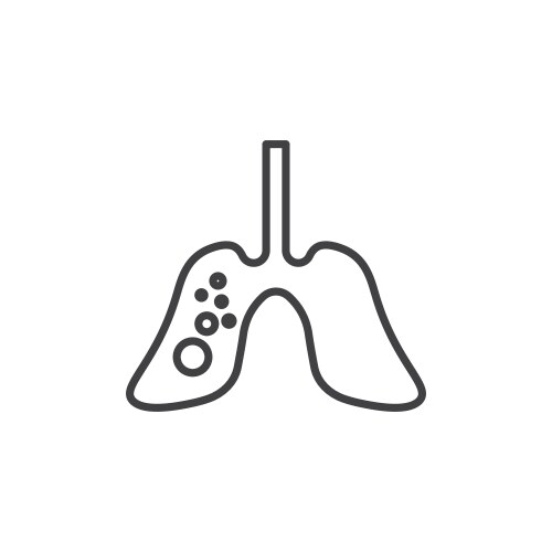 Tuberculosis tb icon set on white background Vector Image