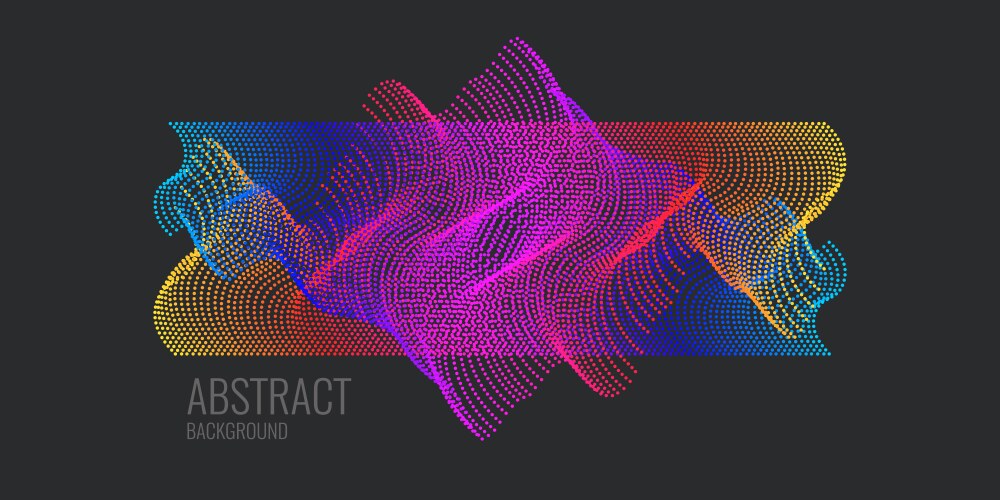 Abstract background with dynamic waves vector image