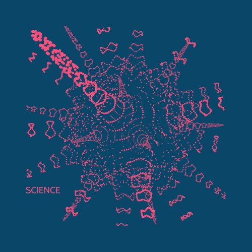 Connection structure 3d abstract for science vector image