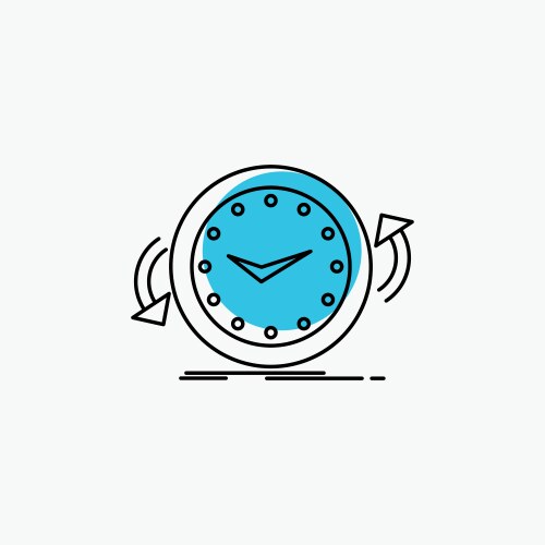Backup clock clockwise counter time line icon vektorbild