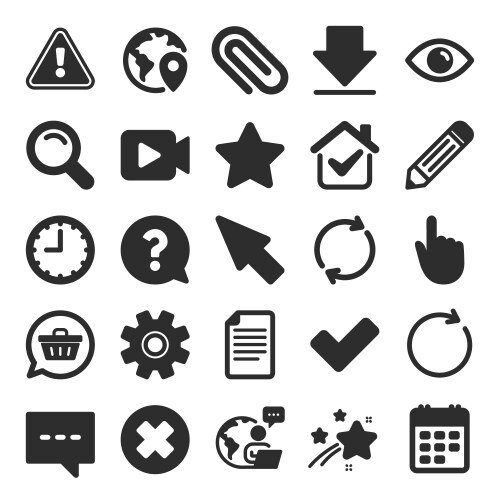 Document time and calendar icons question mark vector image