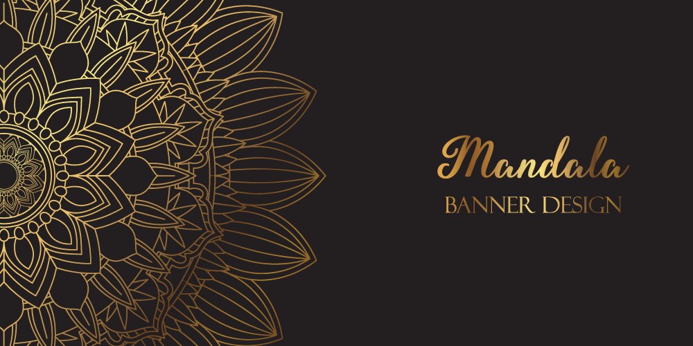 Decorative mandala banner design vector image