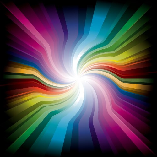 Rainbow colorful spiral background Royalty Free Vector Image