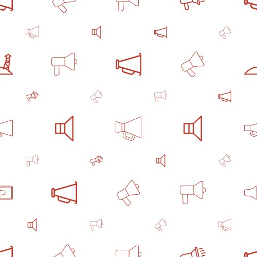 Megaphone icons pattern seamless white background – Free Vector ...