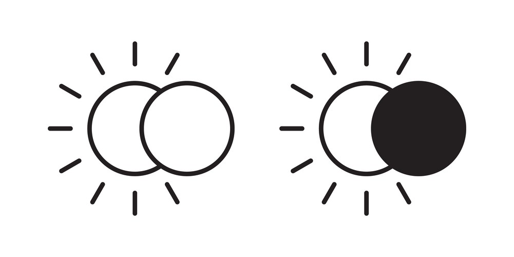 Eclipse Icon Set - Lunar & Solar – Royalty-Free Vector | VectorStock