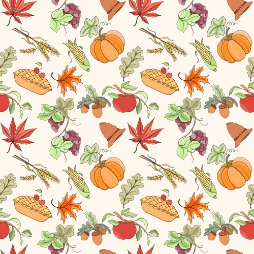 Thanksgiving seamless pattern Vector Image