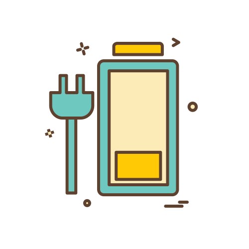 battery icon design vector image